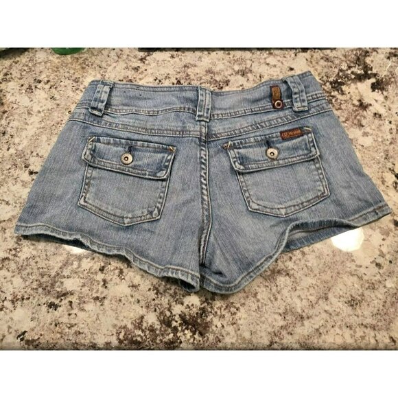 Set Lot Of 2 YMI + ZD Juniors jean shorts, bundle size 9, cotton Distressed Y2K - Picture 16 of 16